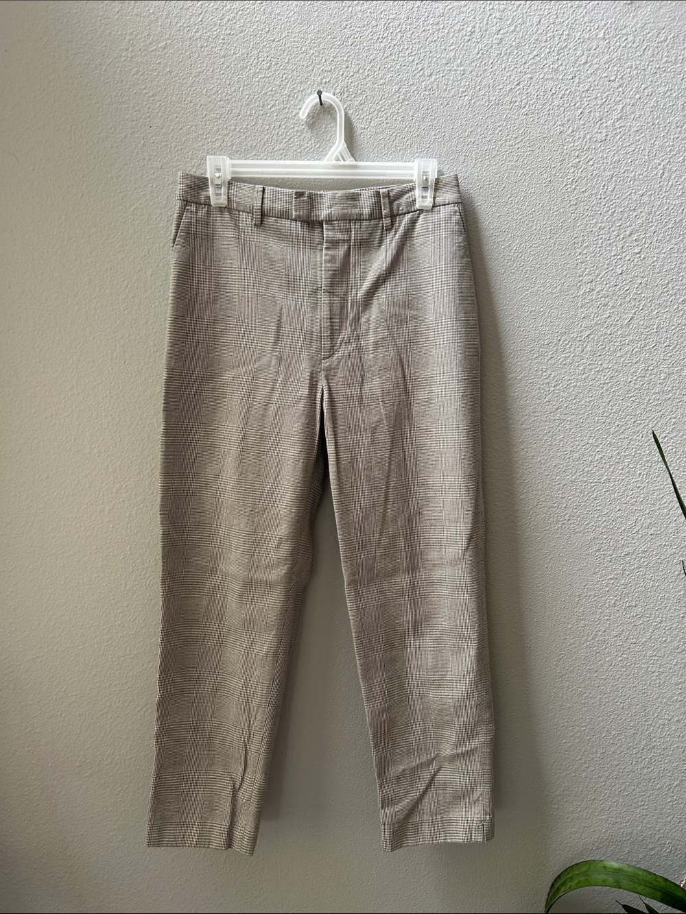 Ines De La Fressange Paris Uniqlo gray plaid pants 6